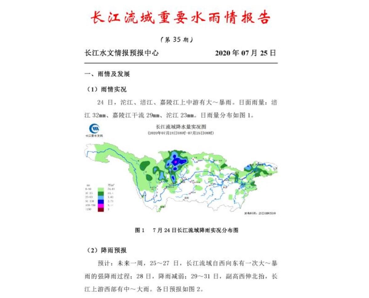 武汉长江最新水位实时监测报告